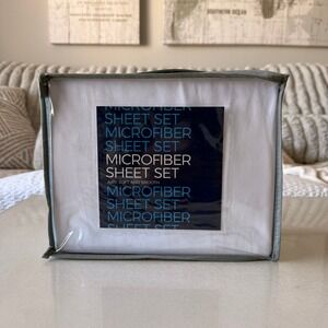 White King Microfiber Sheet Set 4 Piece Breathable Soft Bedding RN 158184